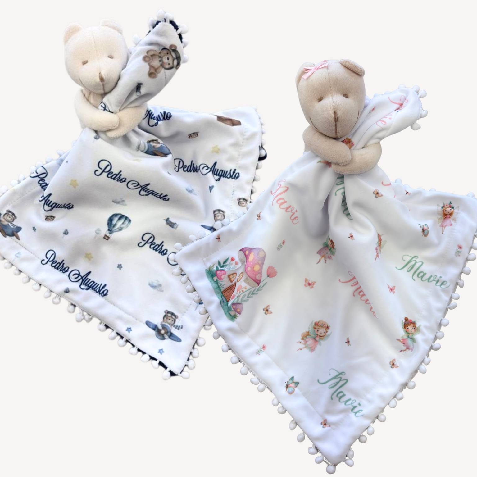 Naninha com o Nome do Bebê – Plush meninos