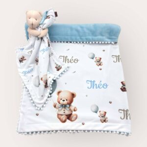 Kit de Manta e Naninha Personalizado Plush