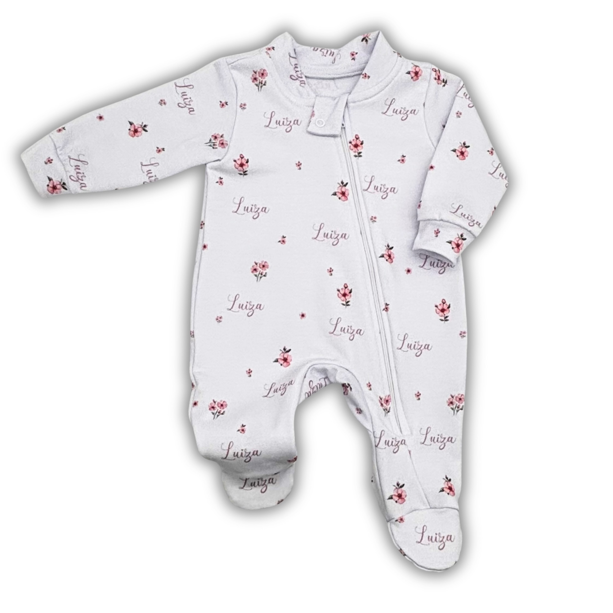 Macacão Personalizado Zíper Algodãozinho