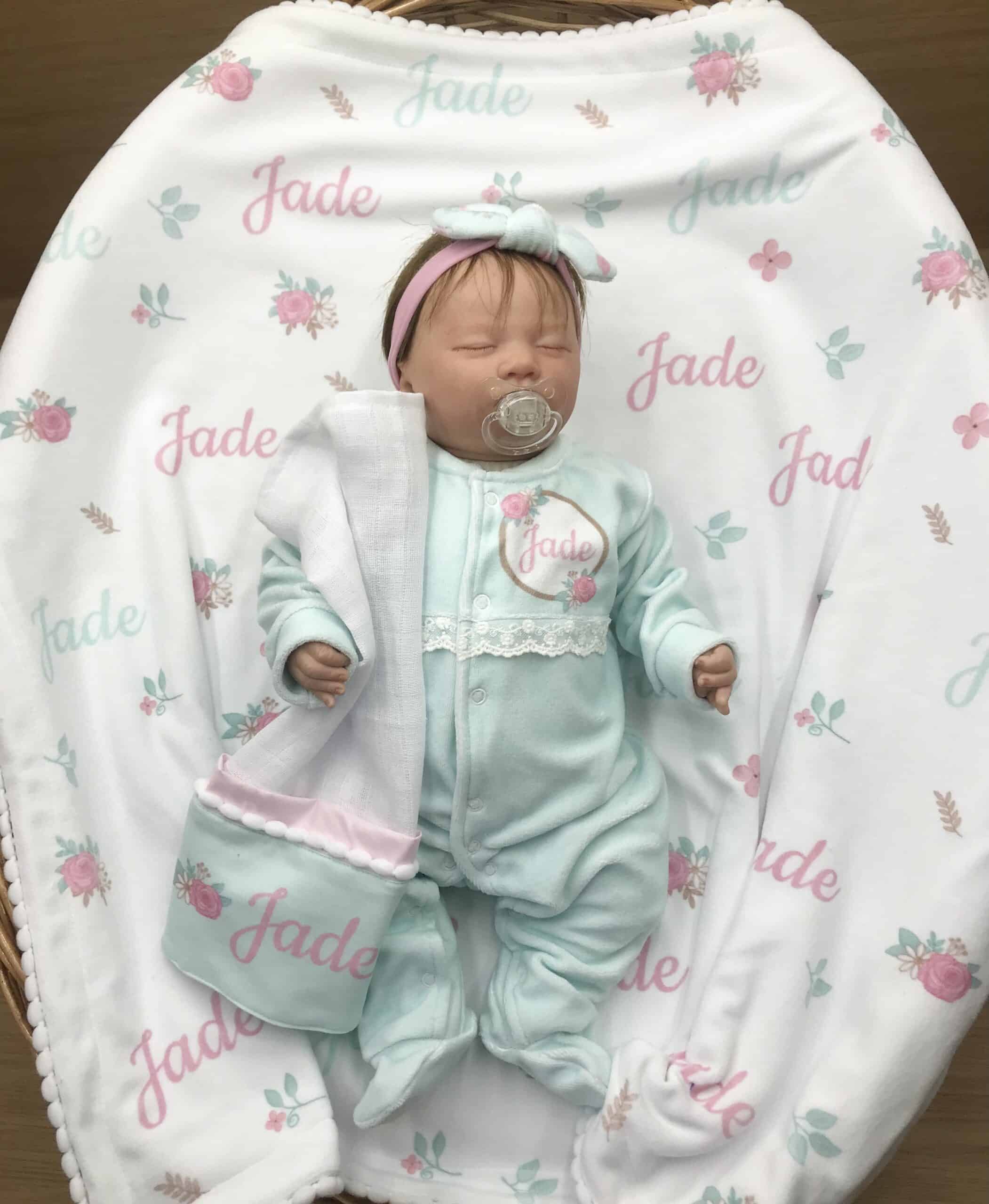 Saída Maternidade personalizada em plush Jade